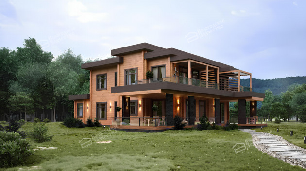 Дом из клееного бруса VZ-387